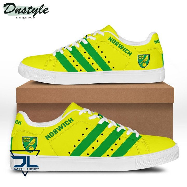 Norwich City FC Yellow Green Stan Smith Shoes Unisex, Trendy Style Sneakers ST0801