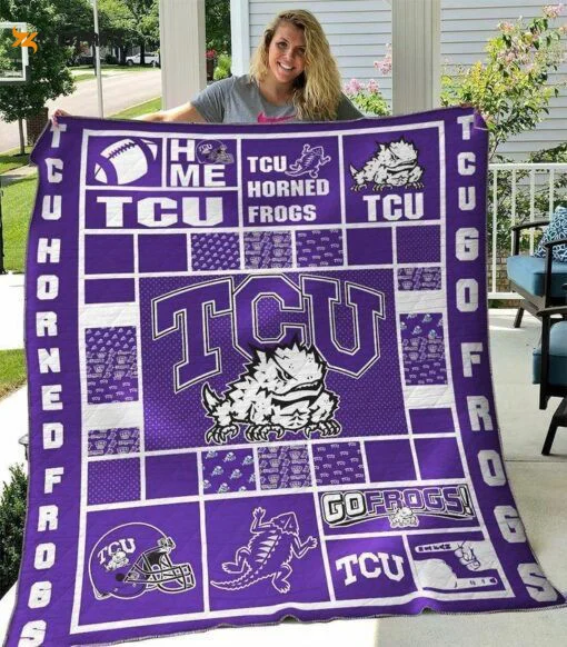 TCU Horned Frog 2 Quilt Blanket For Fans Home Decor Gift ,  Soft Quilt, King Size, All Season Cozy Quilt QB0901