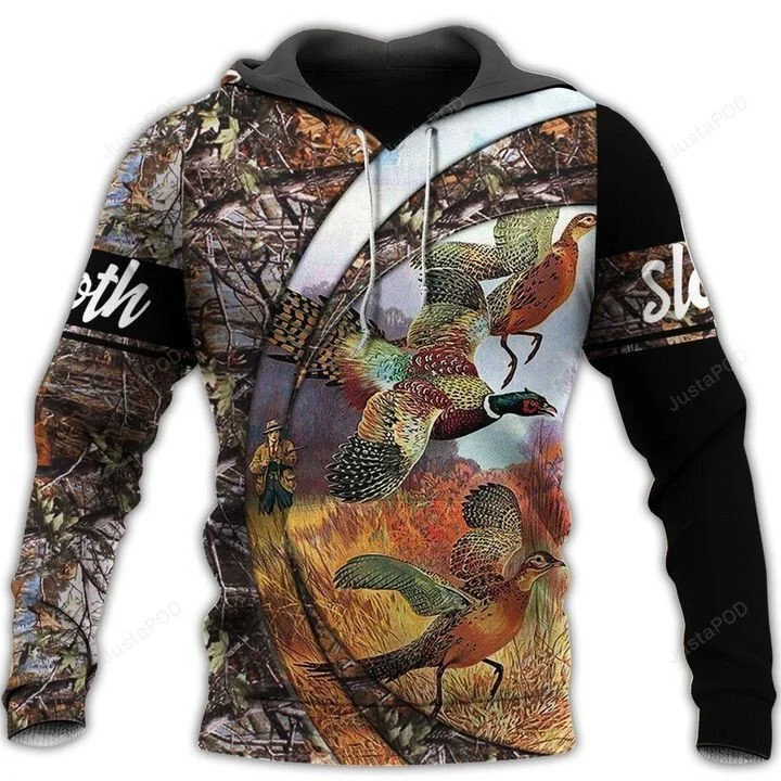 Pheasant Hunting Camouflage 3D All Over Printed Hoodie, Zip- Up Hoodie HZ0501