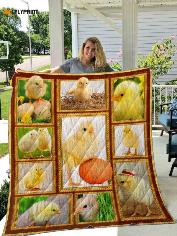 Chicken A Little Chicken 3D Quilt Blanket , Soft Quilt, King Size, All Season Cozy Quilt QB0901