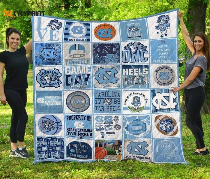 Carolina Tar Heels 1 Quilt Blanket For Fans Home Decor Gift , Soft Quilt, King Size, All Season Cozy Quilt QB0901