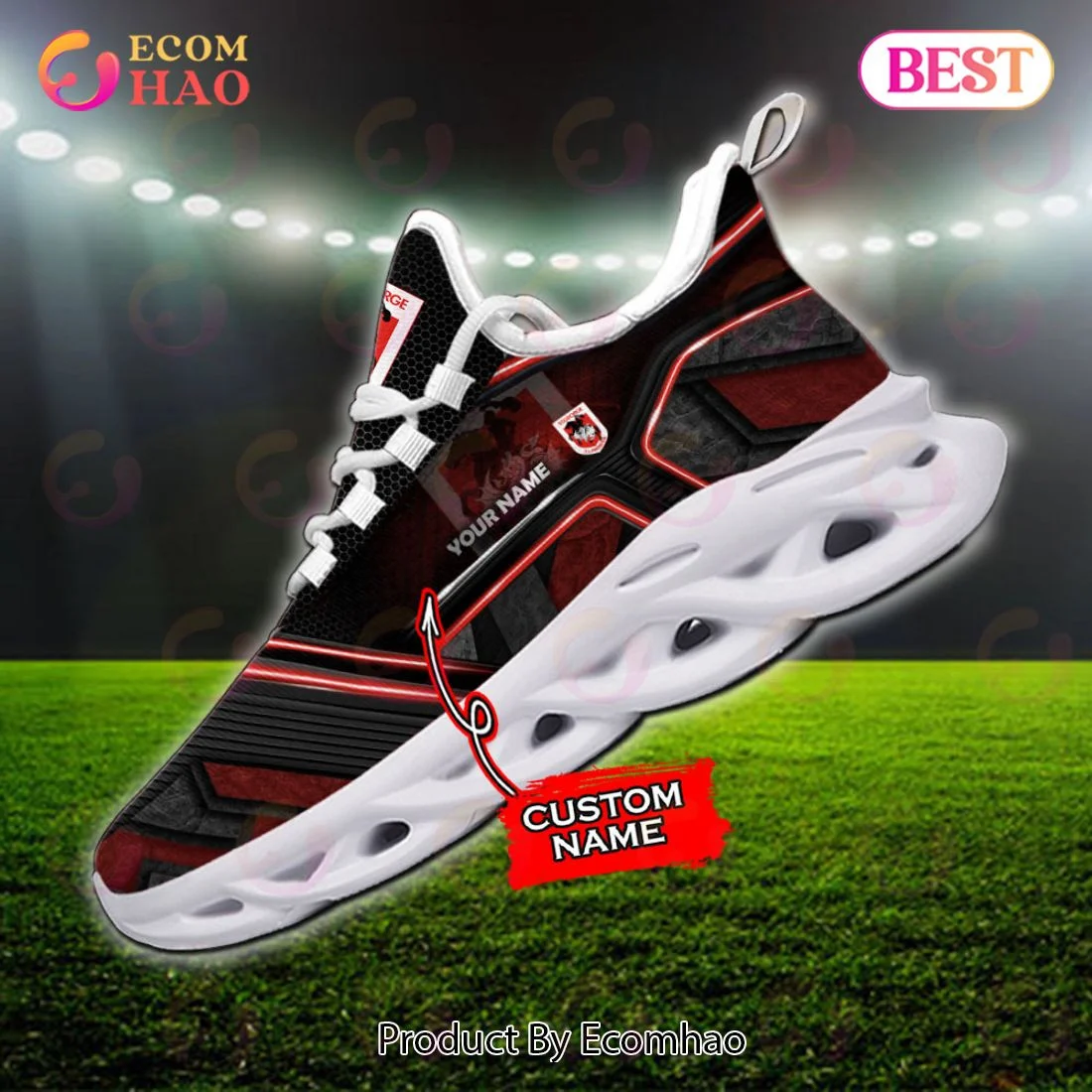 NEW St. George Illawarra Dragons Custom Name Max Soul Shoes, Sneaker  Unisex sneakers MS0601