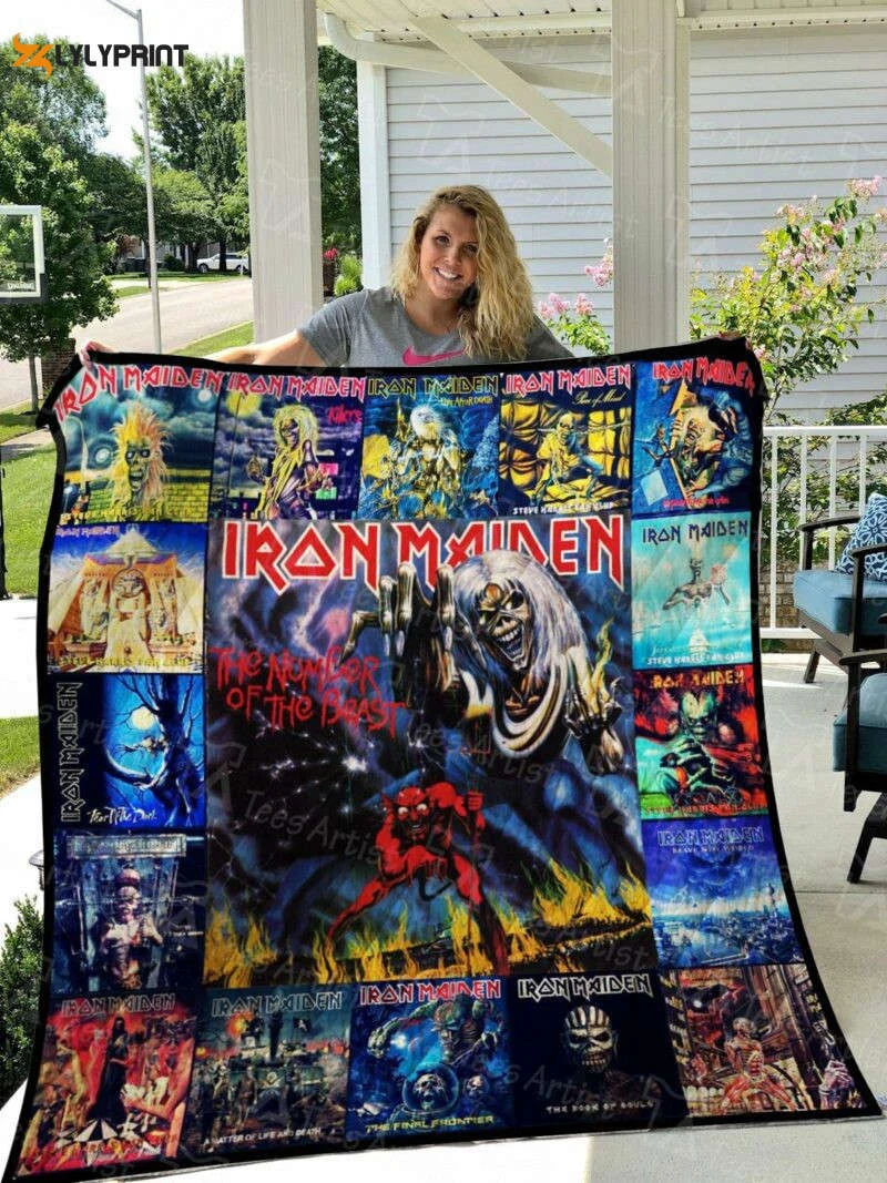 Iron Maiden Quilt Blanket For Fans Home Decor Gift 01154 ,  Soft Quilt, King Size, All Season Cozy Quilt QB0901