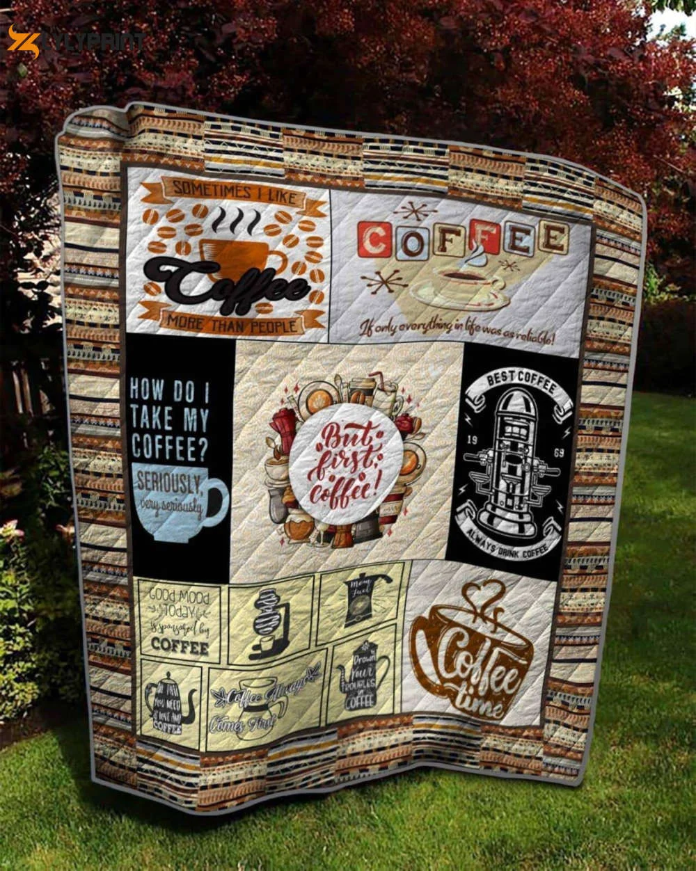 Coffee More Than People 3D Customized Quilt , Soft Quilt, King Size, All Season Cozy Quilt QB0901