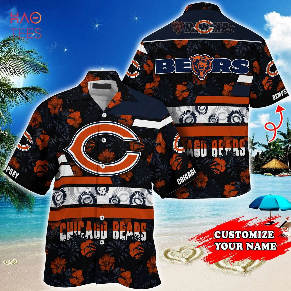 Custom Name Chicago Bears NFL-Super Hawaiian Shirt Summer 2023 HW0601