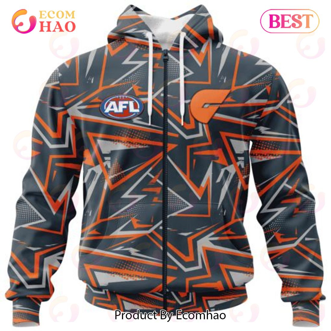 AFL Greater Western Sydney Giants Special Abstract Design Hoodie, Zip Hoodie, Man - Women, Warm, Premium Quality HZ0501