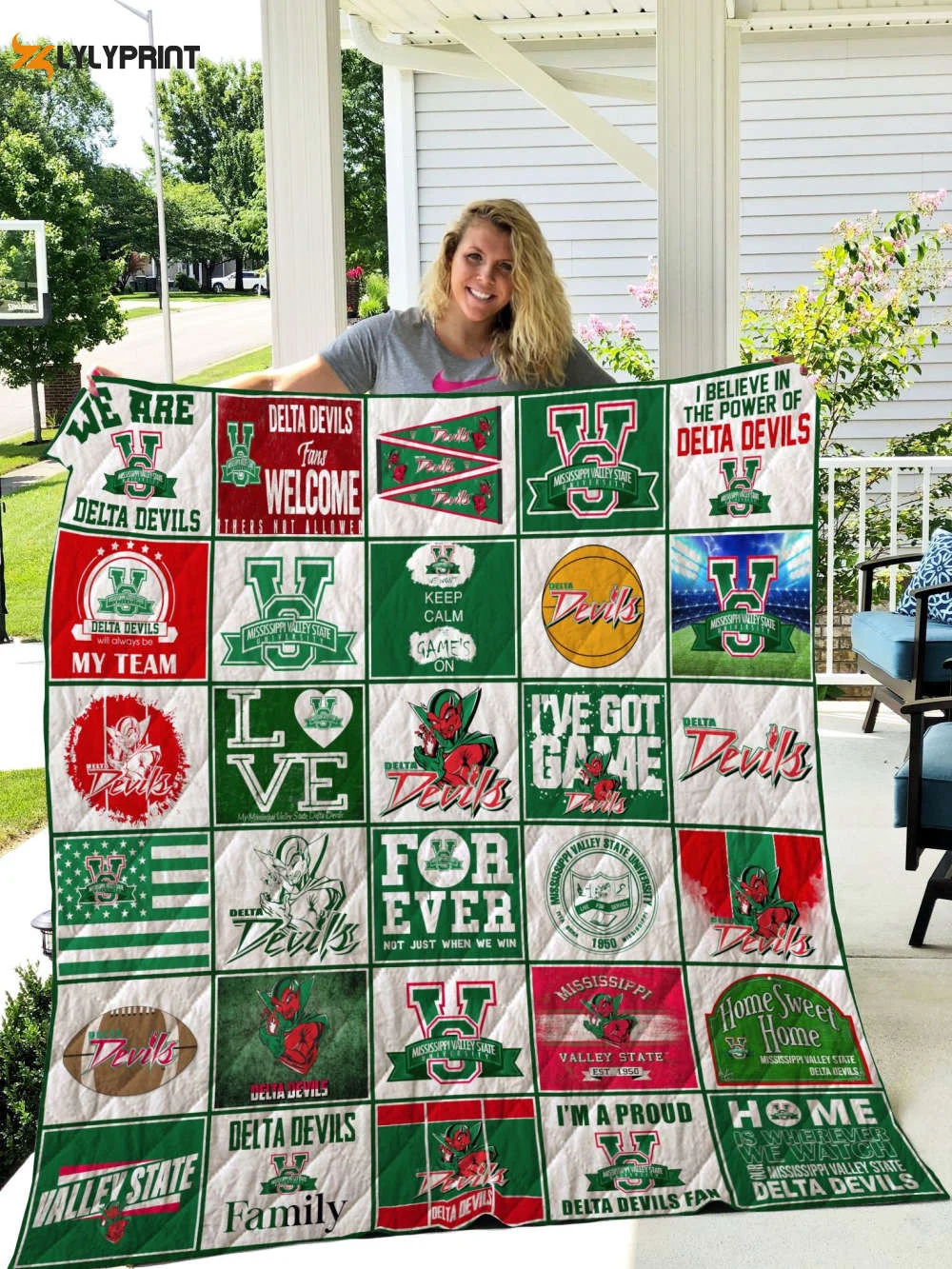 Mississippi Valley State Quilt Blanket For Fans Home Decor Gift ,  Soft Quilt, King Size, All Season Cozy Quilt QB0901