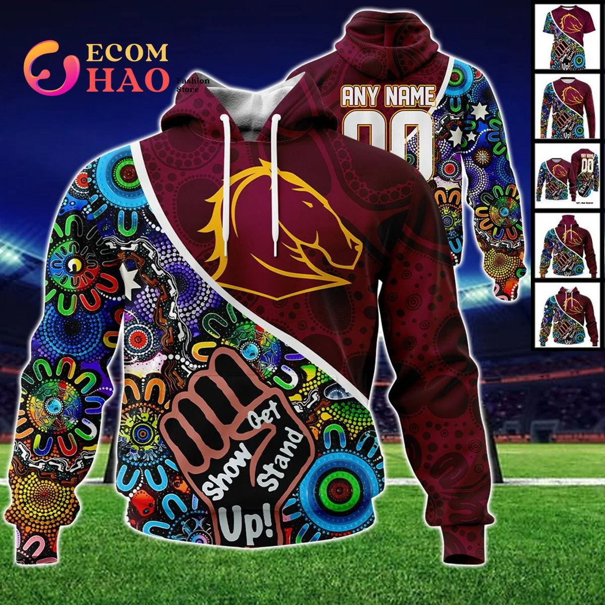 Brisbane Broncos Personalized Indigenous Naidoc 3D Hoodie, Zip Hoodie, Man - Women, Warm, Premium Quality HZ0501