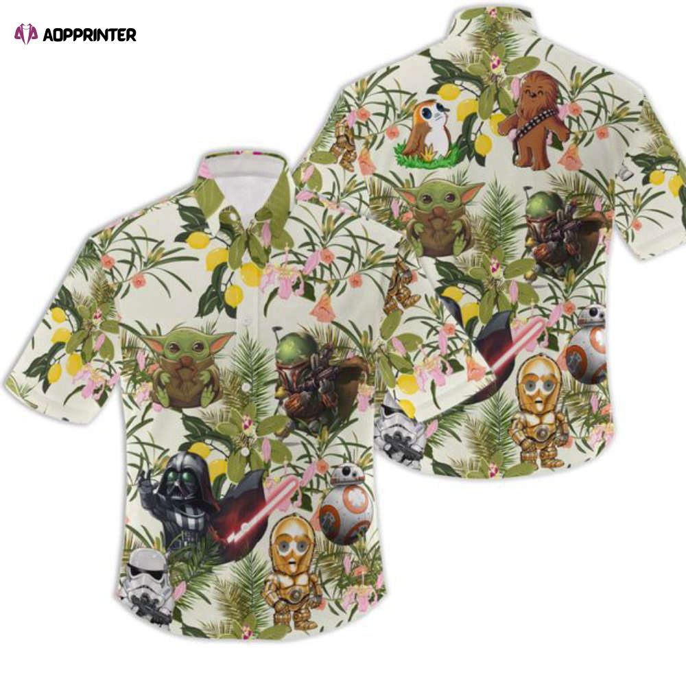 Star Wars Hawaiian Button Down Shirt, Star Wars Hawaii HW0601