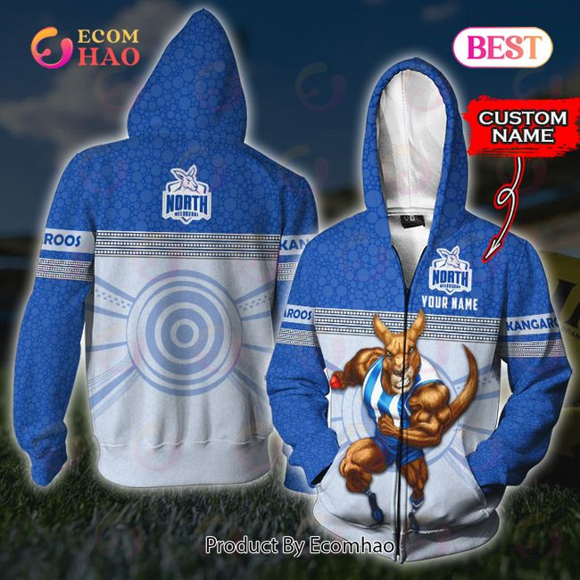 AFL North Melbourne Kangaroos Custom Name 3D Shirt, Zip Hoodie, Man – Women, Warm, Premium Quality HZ0501