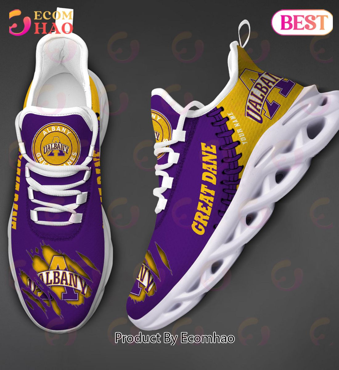 Albany Great Danes Max Soul Shoes Custom Name  Unisex sneakers MS0601
