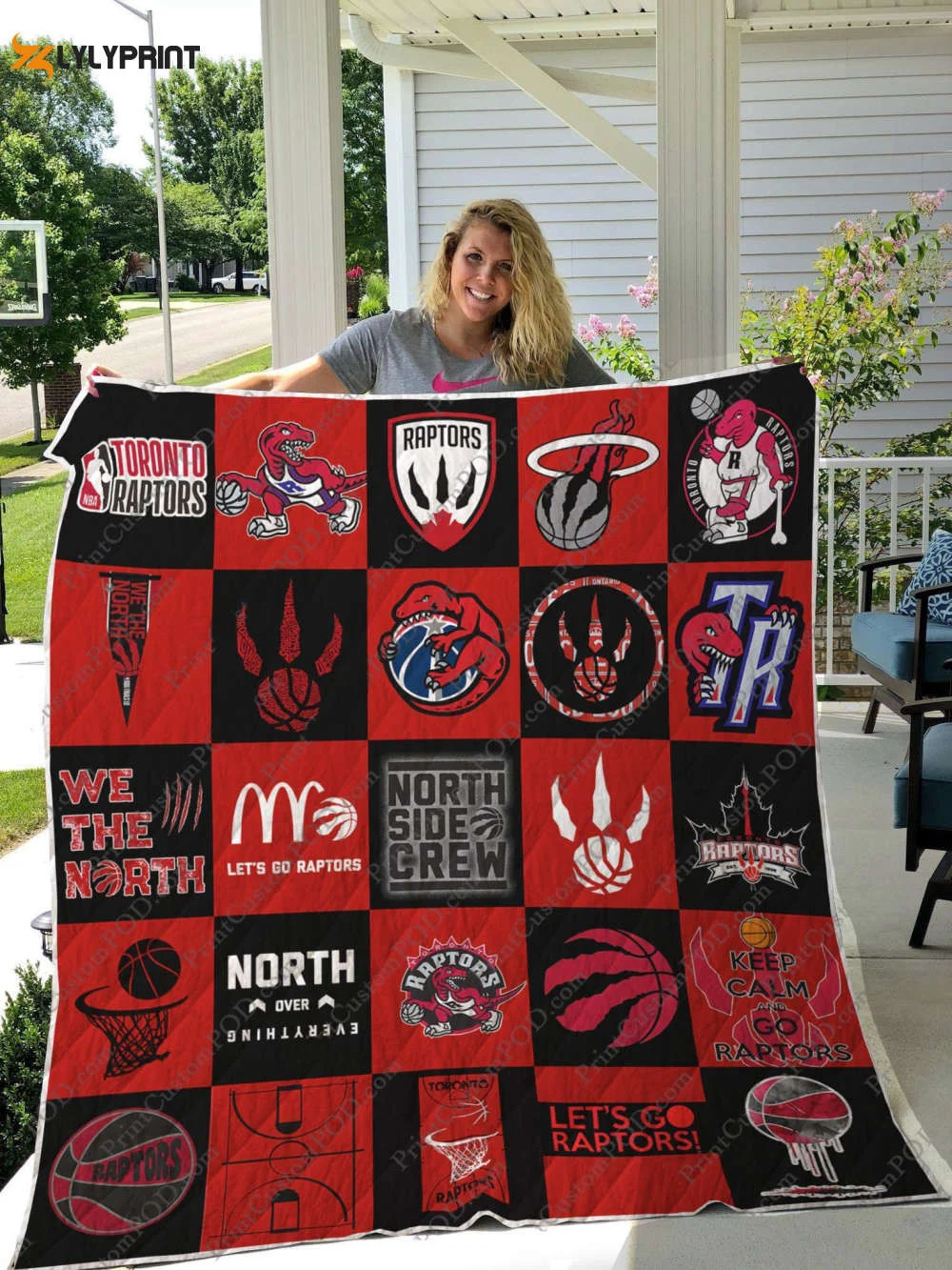 Toronto Raptors Quilt Blanket For Fans Home Decor Gift , Soft Quilt, King Size, All Season Cozy Quilt QB0901