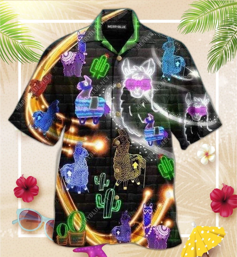 Hawaiian Aloha Shirts You're A Llamazing, Gift For Men And Women HW0601