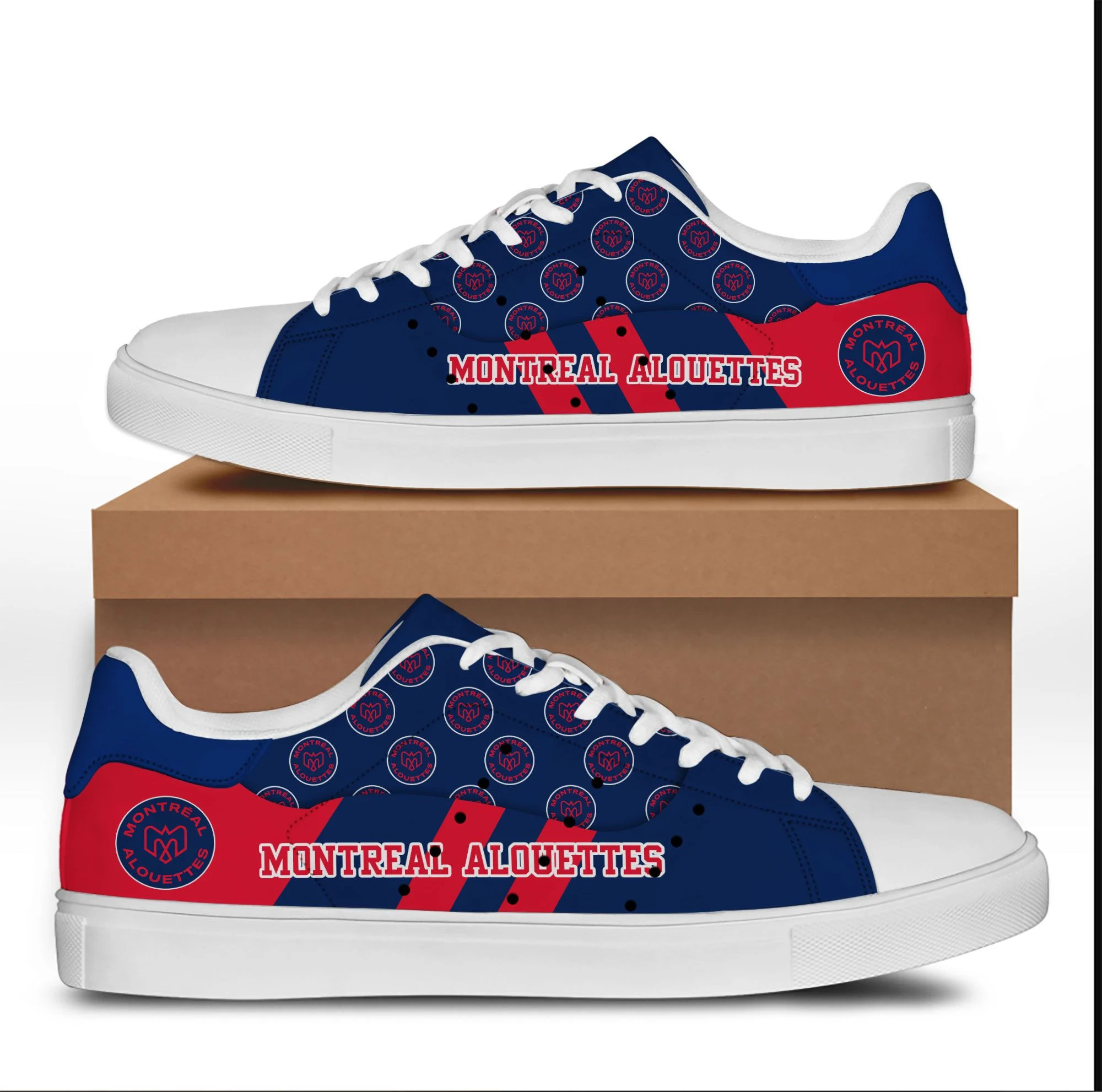 CFL Montreal Alouettes Mini Logo Stan Smith Shoes , Trendy Style Sneakers ST0801