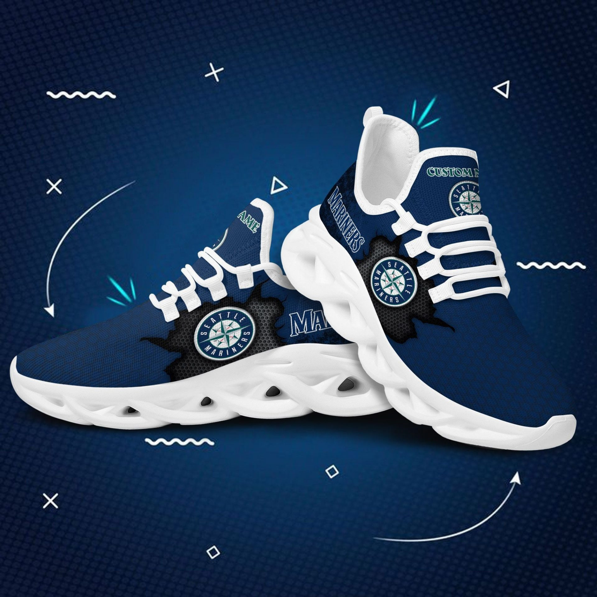 Custom MLB Seattle Mariners Max Soul Shoes V6 Store MS0601