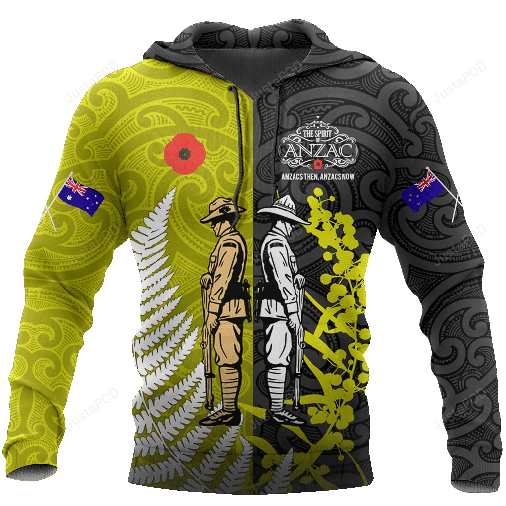 Australia and Kiwi Soldier 3D All Over Print Hoodie, Zip-up Hoodie HZ0501