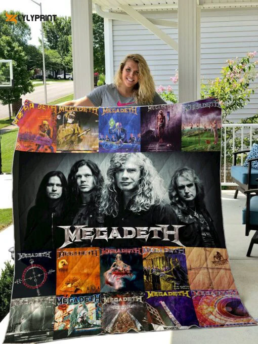 Megadeth 2 Quilt Blanket For Fans Home Decor Gift , Soft Quilt, King Size, All Season Cozy Quilt QB0901