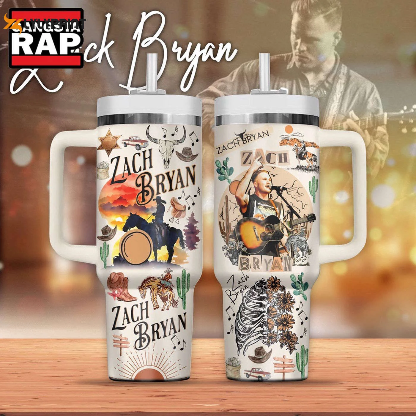 Zach Bryan Music Stanley Tumbler 40oz - Keep Your Drinks Cold & Support Your Favorite Artist 0501TB40