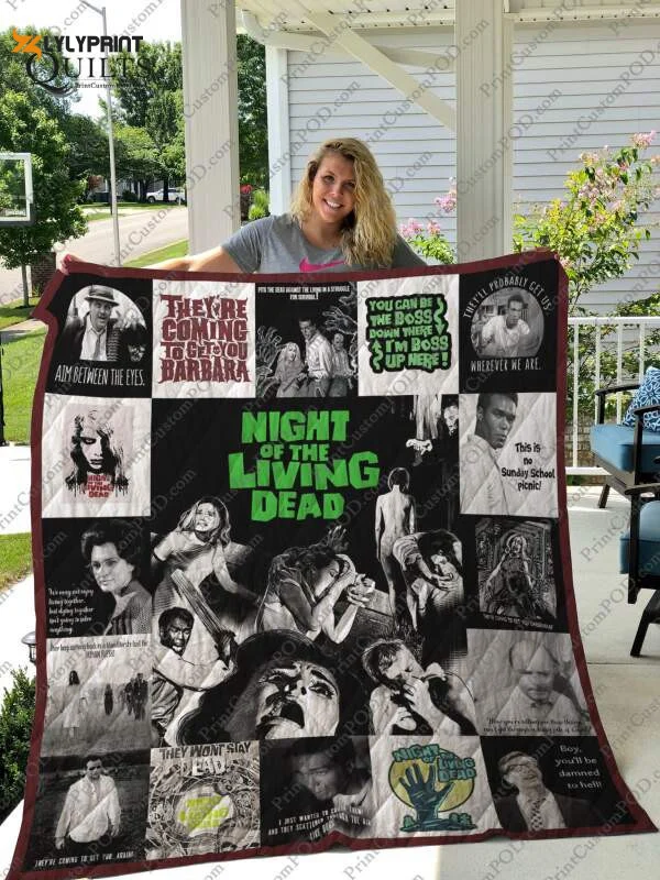 Night Of The Living Dead 3D Customized Quilt Blanket For Fans Home Decor Gift ,  Soft Quilt, King Size, All Season Cozy Quilt QB0901