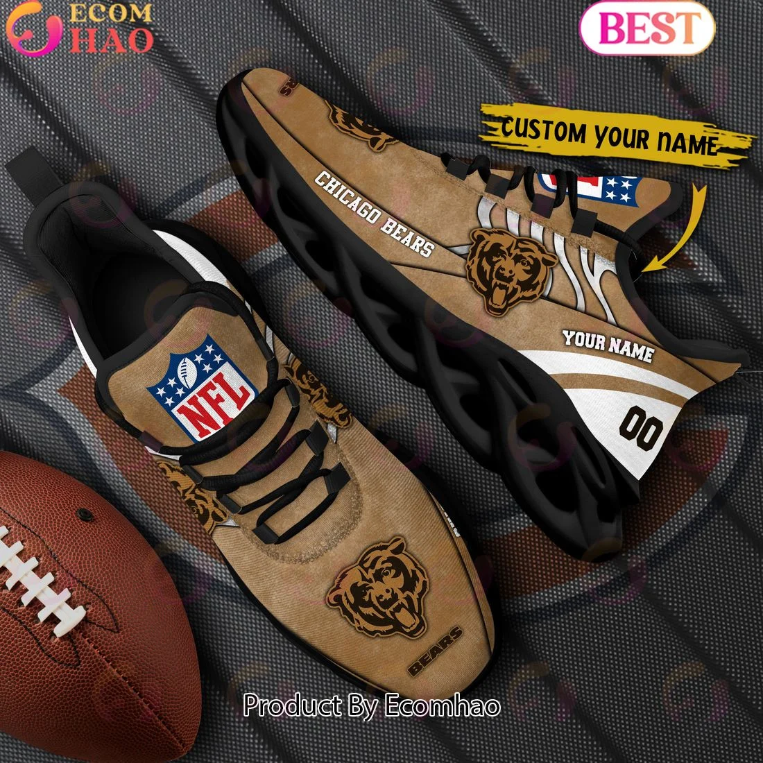 Custom Name Chicago Bears X Salute to Service For Veterans Day Celebration Max Soul Shoes  Unisex sneakers MS0601