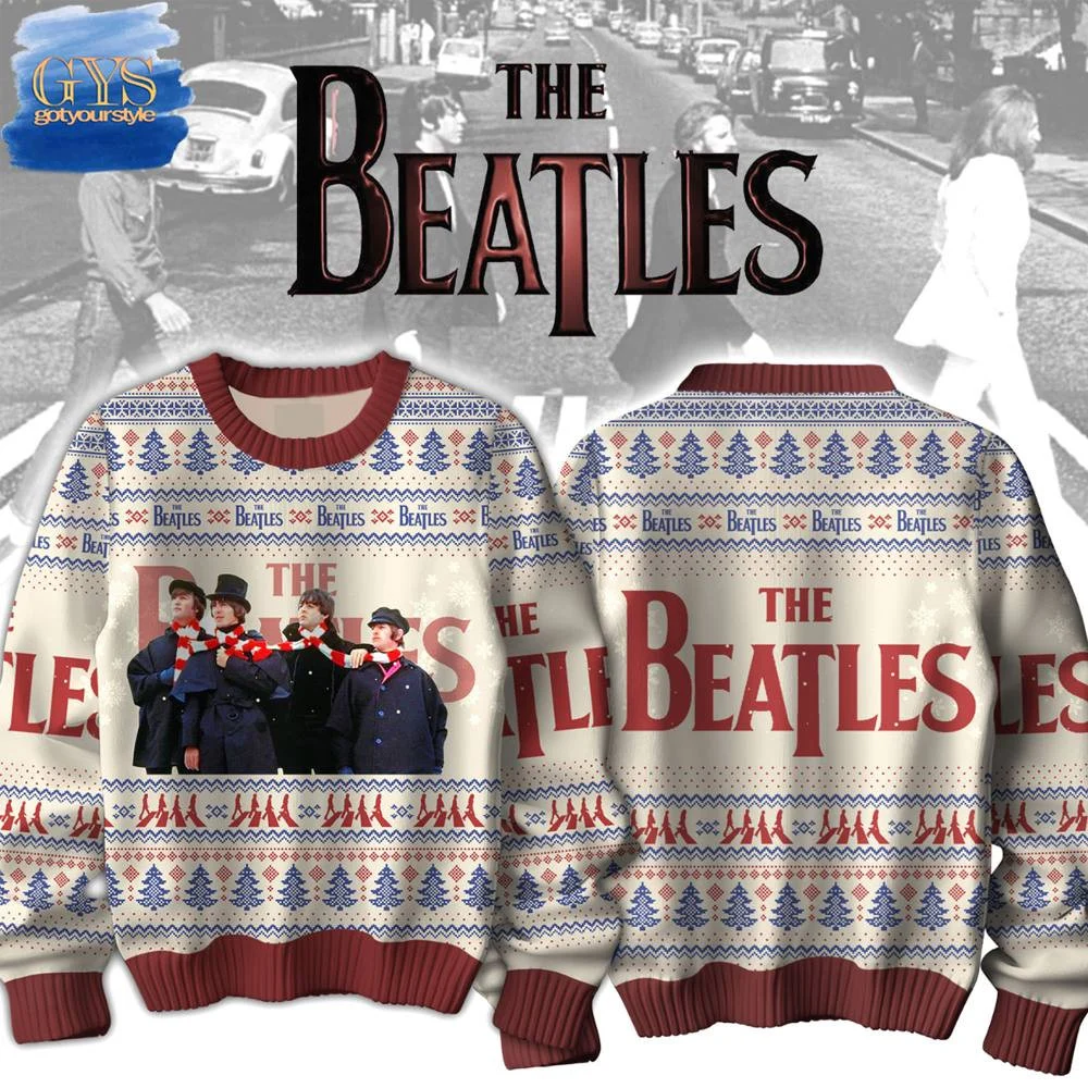 The Beatles Limited Edition Christmas Ugly Sweater , Cozy Soft Unisex Pullover SW0601