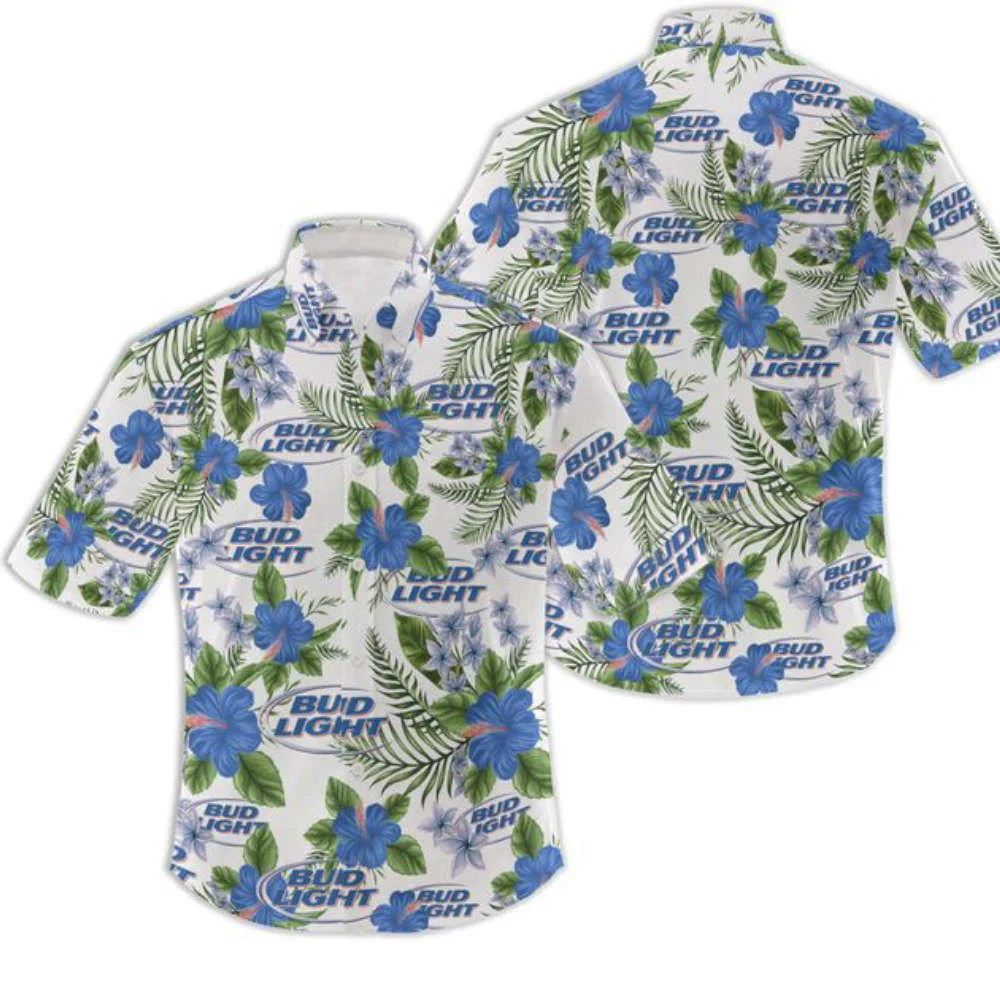 Bud Light Unisex Hawaiian Shirt New Hot 2022 HW0601