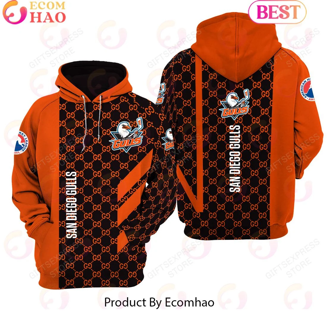 AHL San Diego Gulls Luxury Style Hoodie, Zip Hoodie, Man - Women, Warm, Premium Quality HZ0501