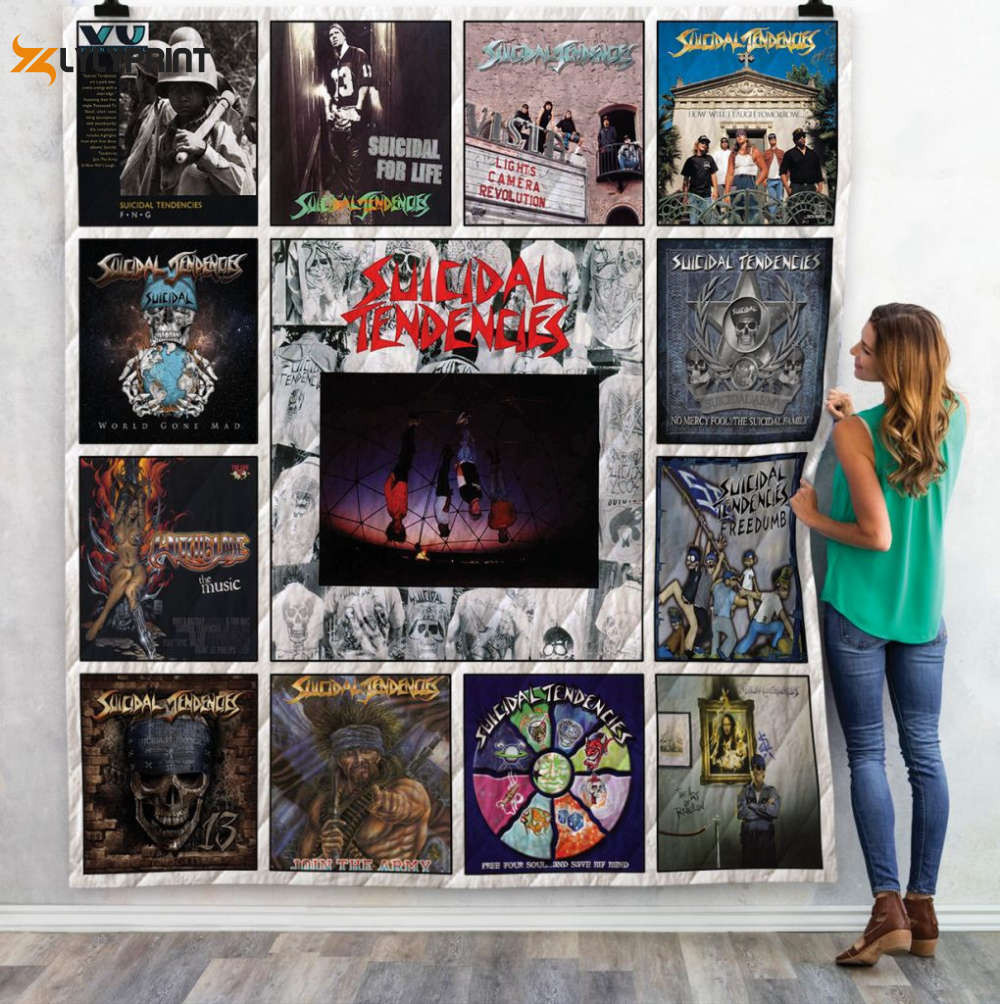 Suicidal Tendencies Albums Version 3D Quilt Blanket For Fans Home Decor Gift ,  Soft Quilt, King Size, All Season Cozy Quilt QB0901