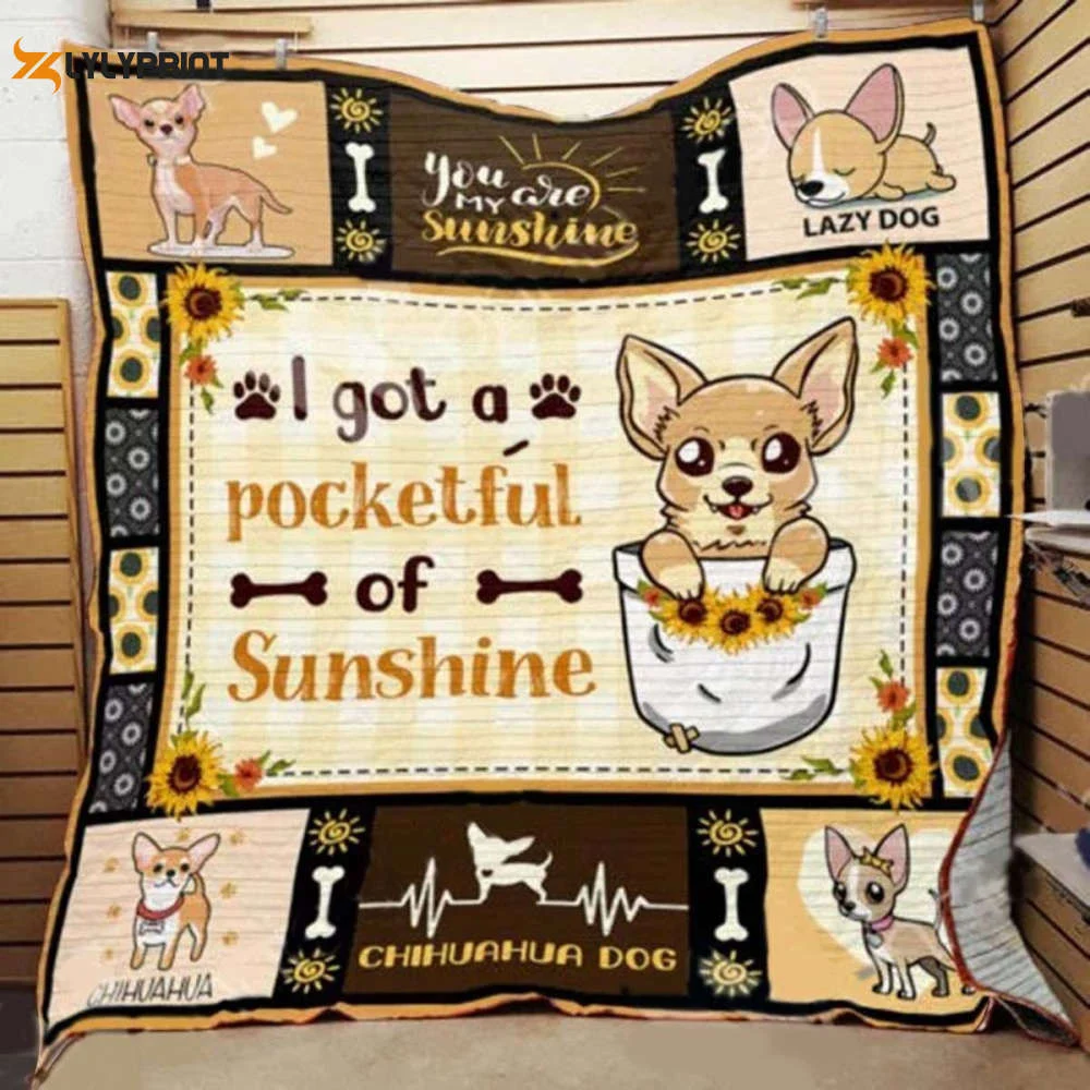Chihuahua C24 Awesome 3D Customized Quilt ,  Soft Quilt, King Size, All Season Cozy Quilt QB0901
