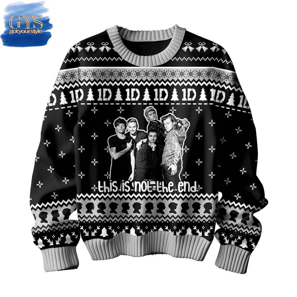 One Direction Five In My Heart Ugly Christmas Sweater , Cozy Soft Unisex Pullover SW0601