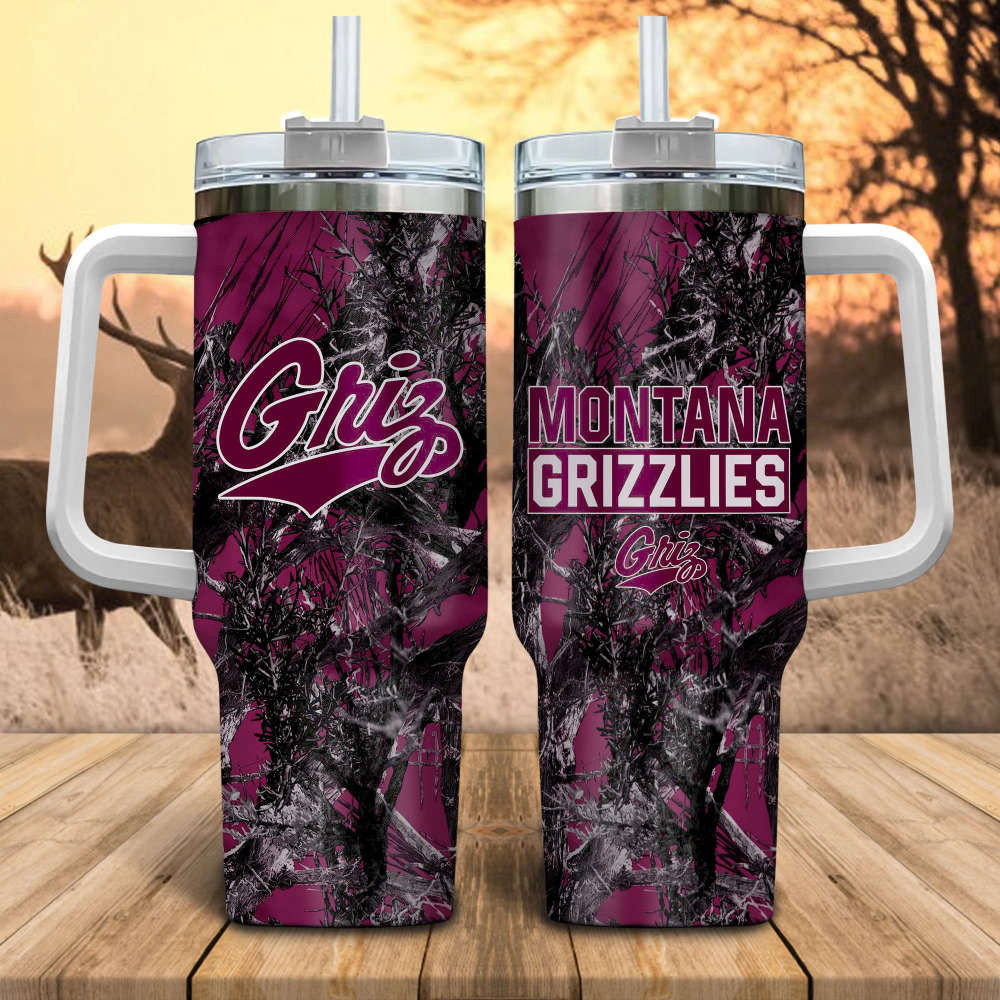 Montana Grizzlies Hunting Personalized Stanley Tumbler 40oz 0501TB40