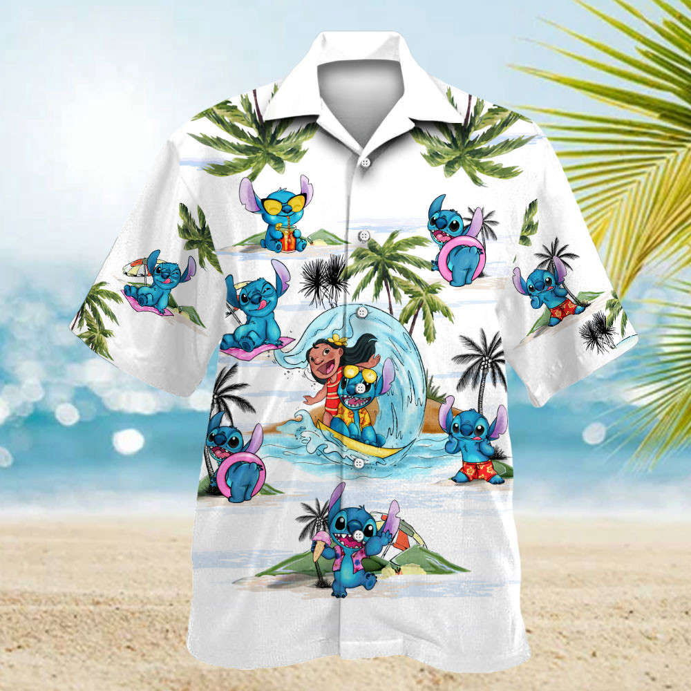 Stitch 09 Hawaiian Shirt Shorts Summer 2023 Hot HW0601