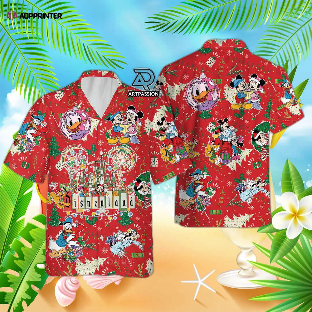 Disneyland Christmas Hawaiian Shirt, Mickey and Friends Christmas HW0601