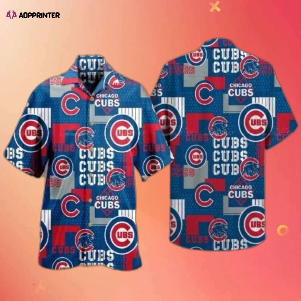 Short-Sleeve Hawaiian Shirt Shirt For Fans Baseball Sports Chicago shirt HW0601