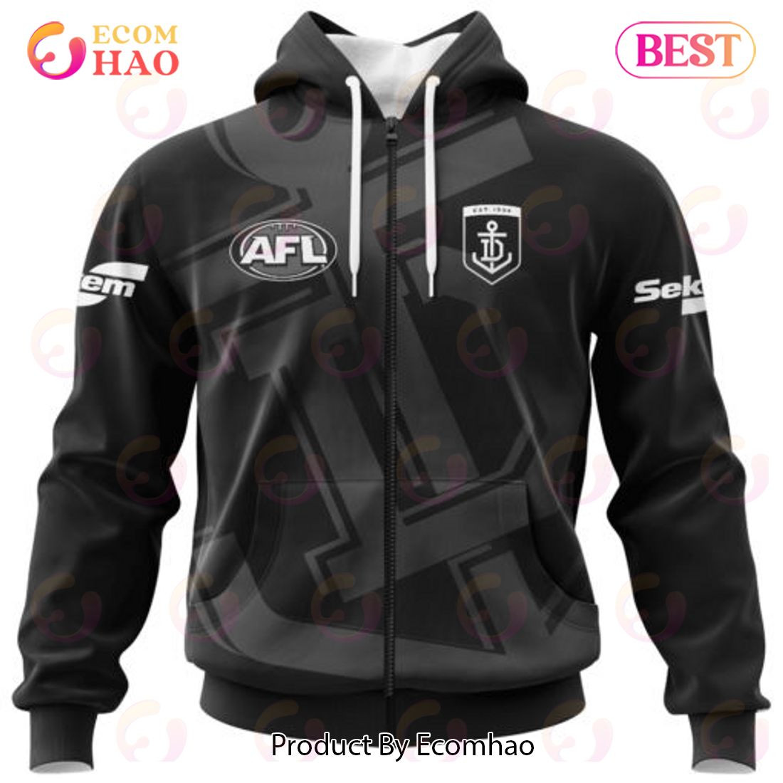 AFL Fremantle Dockers Special Monochrome Design 3D Hoodie, Zip Hoodie, Man - Women, Warm, Premium Quality HZ0501