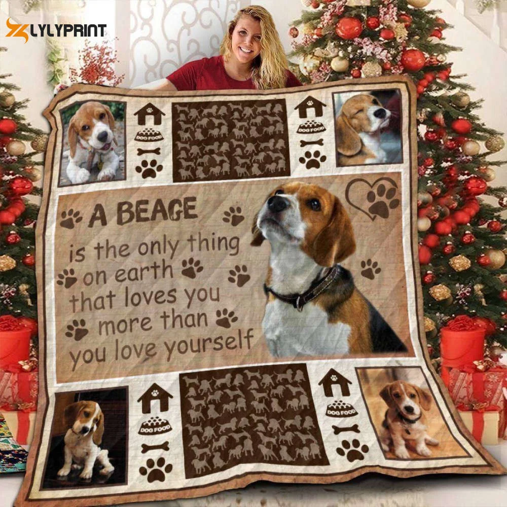 A Beagle Live Here 3D Customized Quilt , Soft Quilt, King Size, All Season Cozy Quilt QB0901