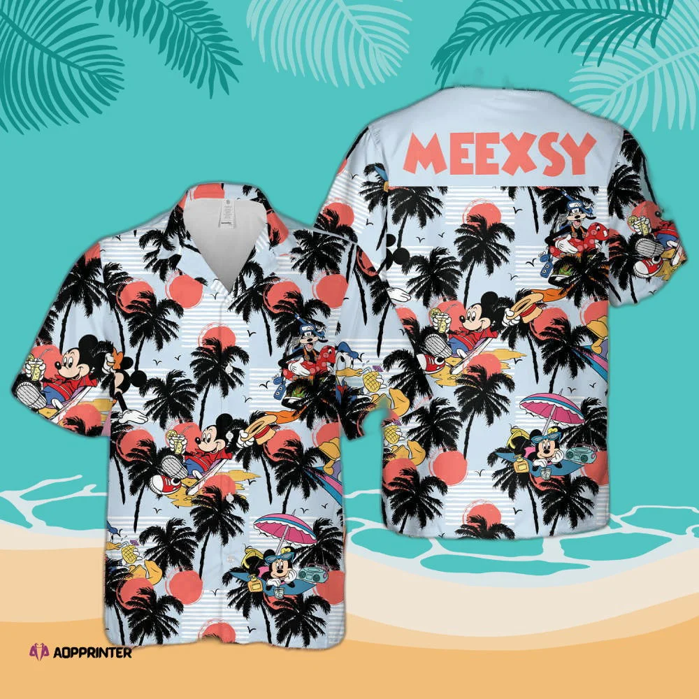 Disney Mickey Mouse Hawaiian Shirt, Summer Button Up Shirt 02 HW0601