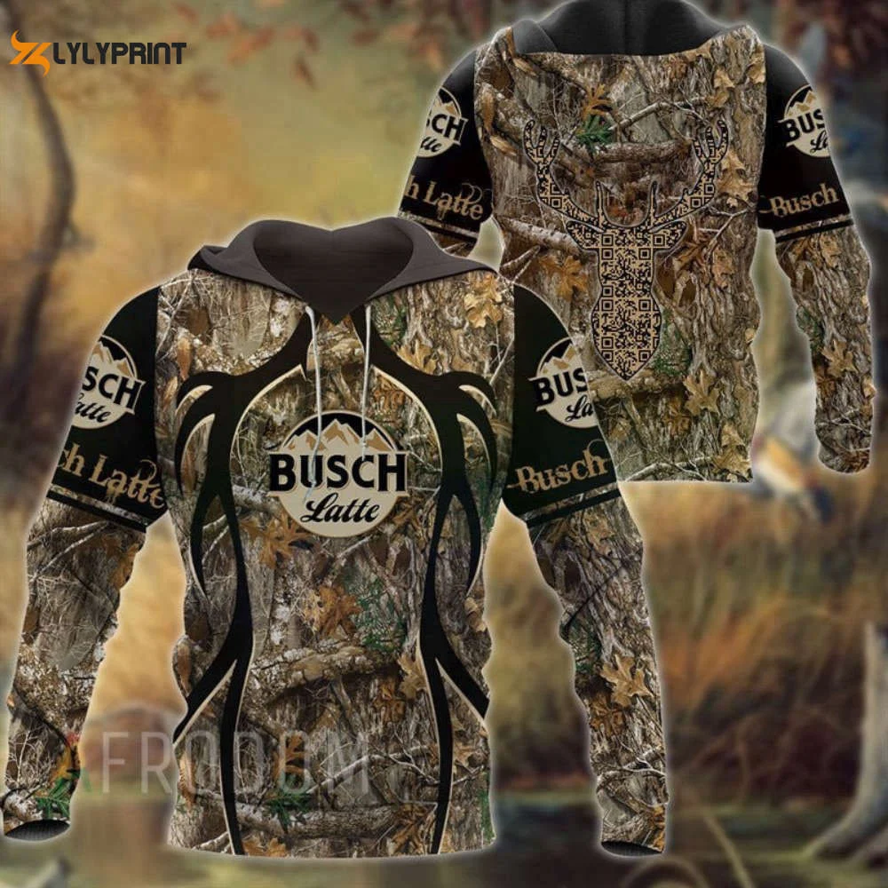 Busch Latte Deer Hunting Unisex 3D All Over Print Hoodie, Zip Hoodie HZ0501