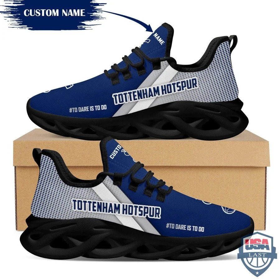 Tottenham Hotspur FC Custom Name Navy Max Soul Shoes Unisex Women Men MS0601