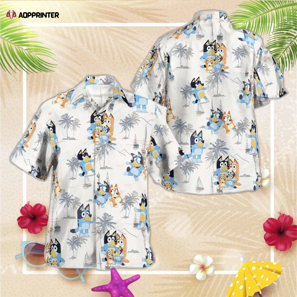 Bluey Family Funny Family Hawaiian Shirt, Gift For Men Women HW0601