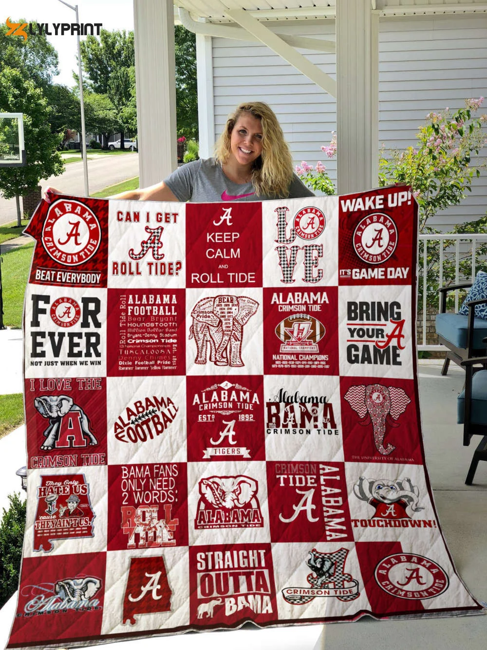 Alabama Crimson Tide 1 Quilt Blanket For Fans Home Decor Gift , Soft Quilt, King Size, All Season Cozy Quilt QB0901