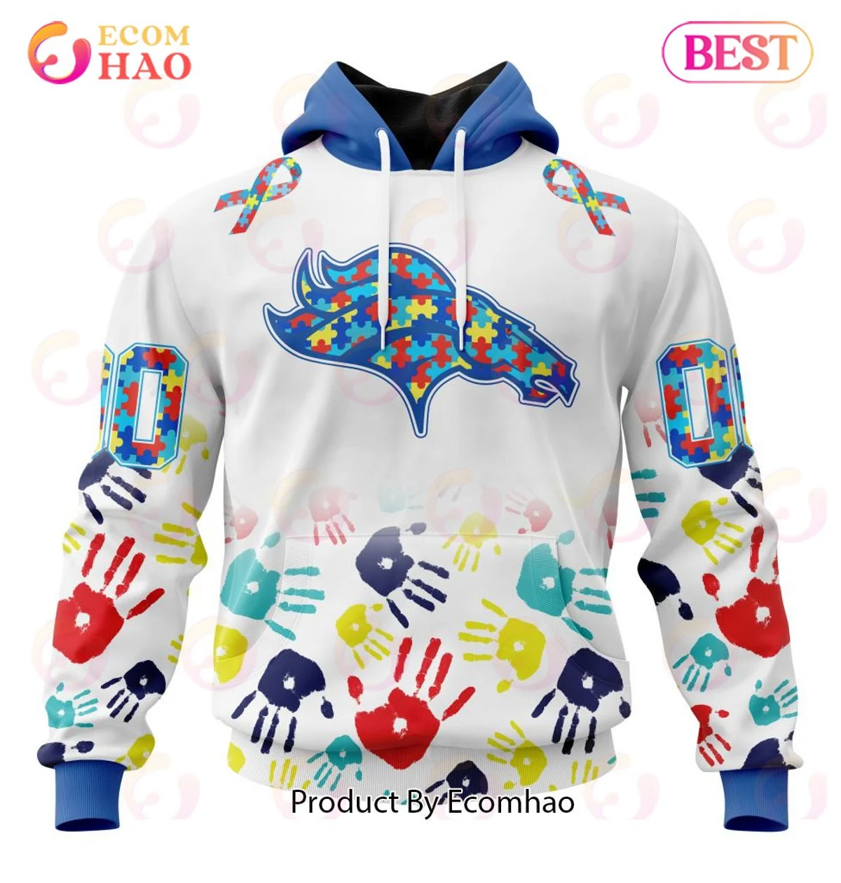 Best Denver Broncos Autism Awareness Collection 3D Hoodie, Zip Hoodie, Man - Women, Warm, Premium Quality HZ0501
