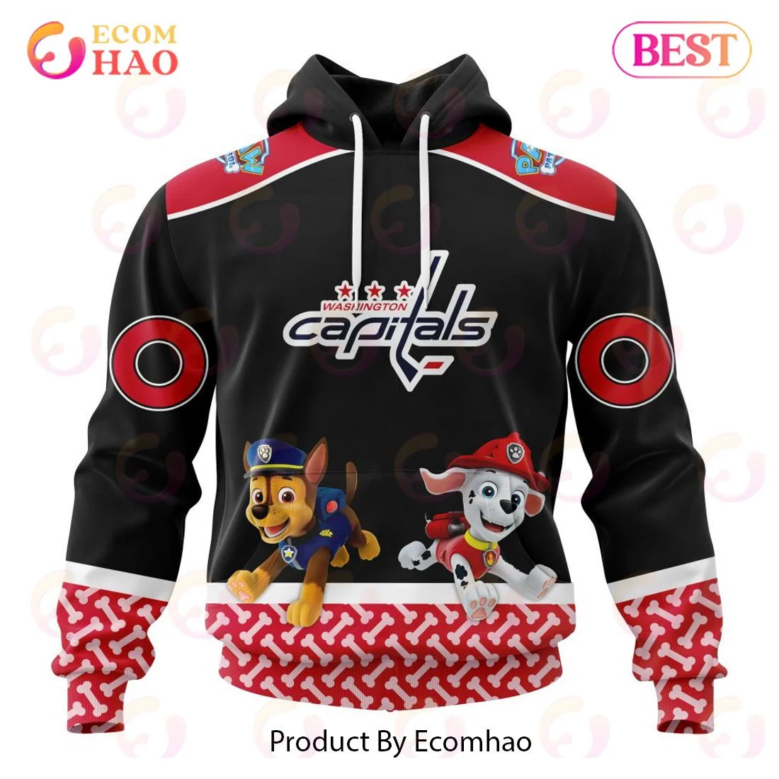 Washington Capitals Special Paw Patrol Design 3D Hoodie, Zip Hoodie, Man - Women, Warm, Premium Quality HZ0501