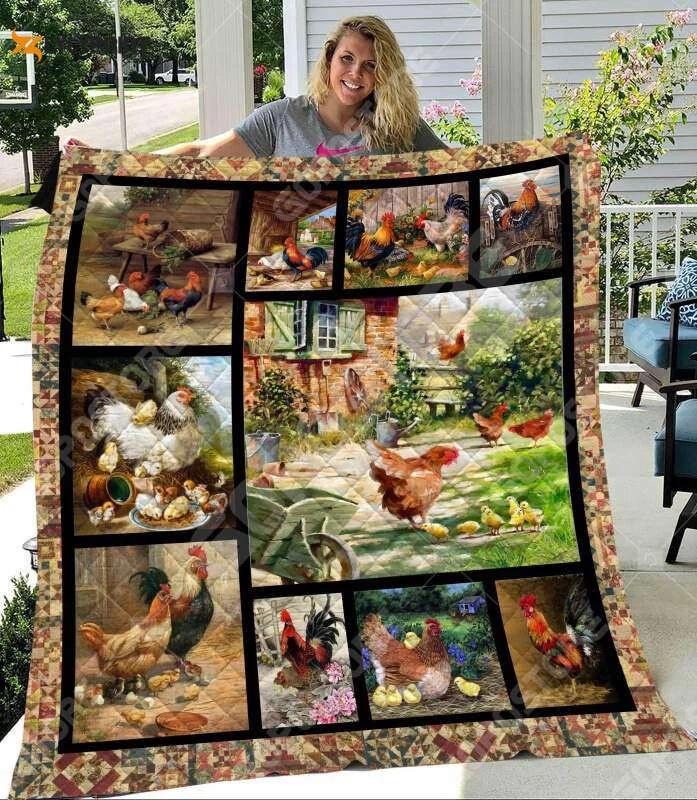 Chickens Like 3D Customized Quilt Blanket For Fans Home Decor Gift ,  Soft Quilt, King Size, All Season Cozy Quilt QB0901