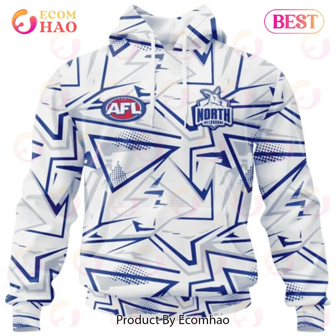AFL North Melbourne Football Club Special Abstract Design Hoodie, Zip Hoodie, Man - Women, Warm, Premium Quality HZ0501