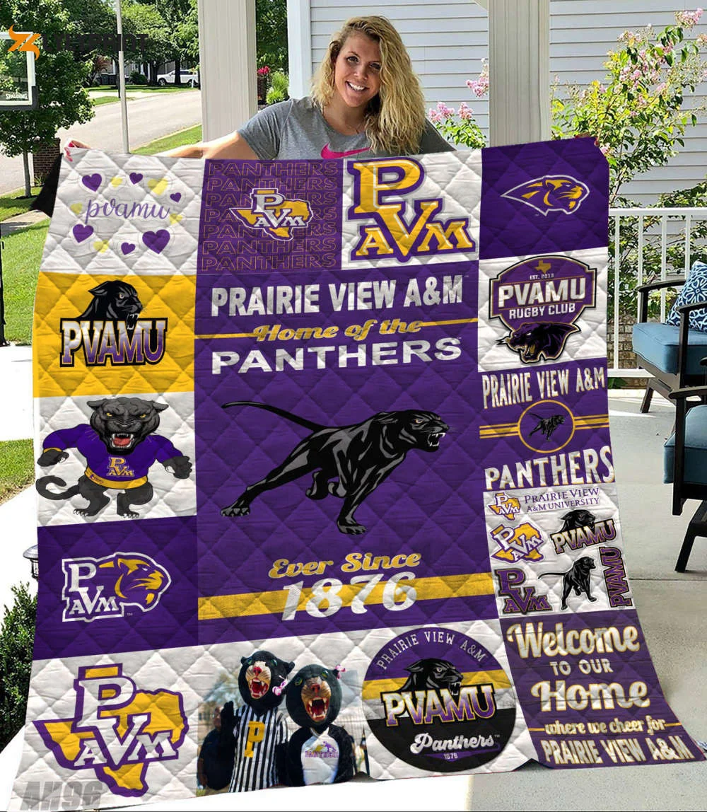 Prairie View A&M Panthers Quilt Blanket For Fans Home Decor Gift q , Soft Quilt, King Size, All Season Cozy Quilt QB0901