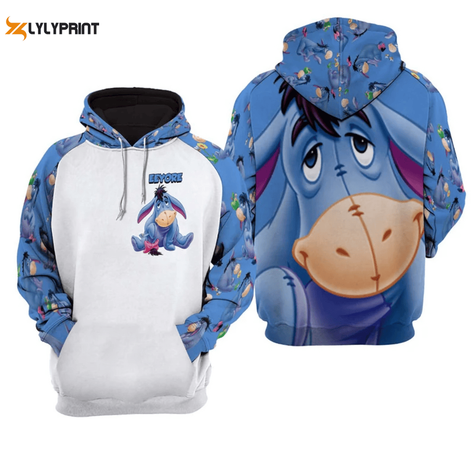 Love Eeyore Donkey Winnie The Pooh Disney Hoodie, 3D Hoodie HZ0501