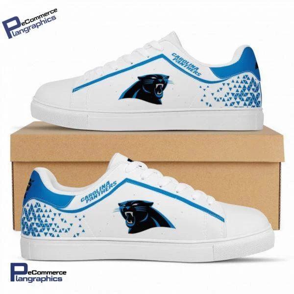 NFL Carolina Panthers White Stan Smith Shoes for Women and Men, Trendy Style Sneakers ST0801